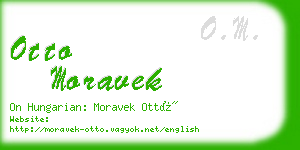 otto moravek business card